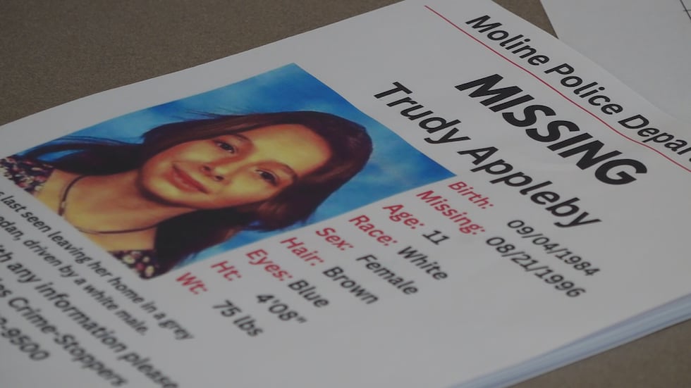 Missing person flyers for Trudy Appleby.