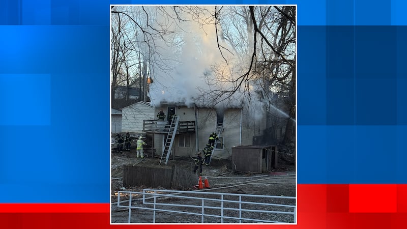 Crews are battling a fire in Davenport Tuesday morning.