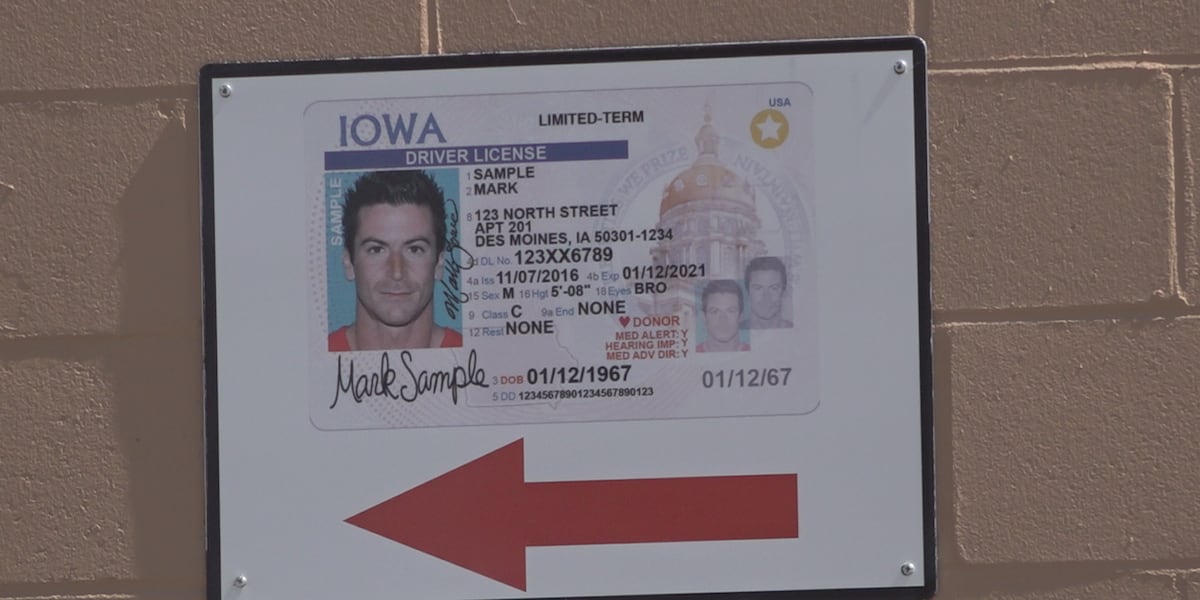 Iowa State Identification Iowans rush to get REAL ID before May 7 travel requirement