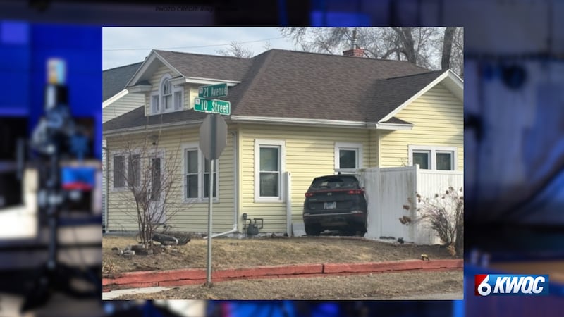 An SUV drove off the road, striking a Rock Island homeowner’s fence and house.