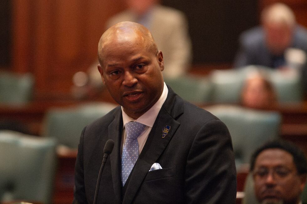 House Speaker Emanuel โChrisโ Welch speaks on the House floor on Monday, June 1, telling his...