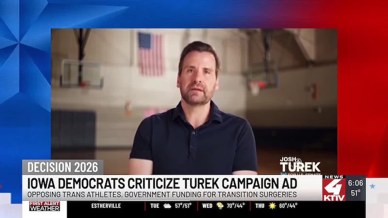 A recent campaign ad about transgender rights from Iowa Democratic Senate candidate Josh Turek...