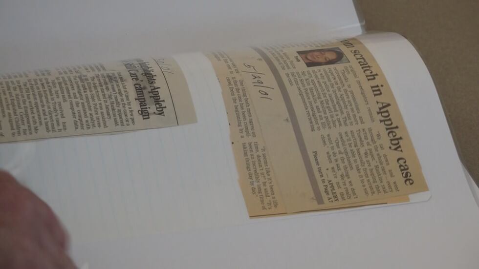 Newspaper clippings about the case of Trudy Appleby.