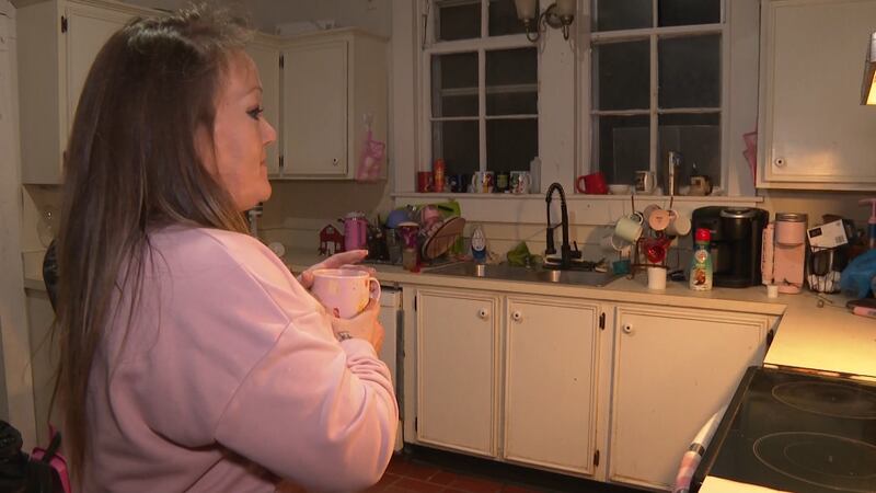 A woman who spent weeks living without power or running water now has electricity again after...