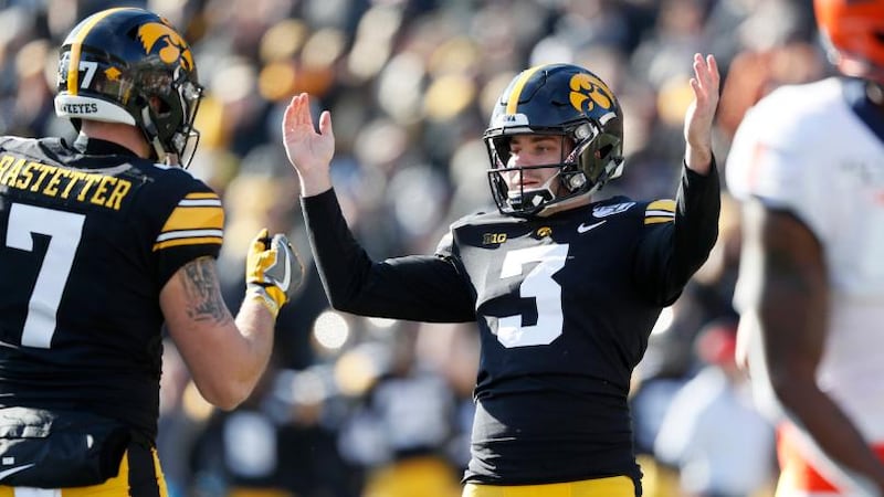 Colten Rastetter Iowa kicker named as finalist for annual award given to best collegiate ...