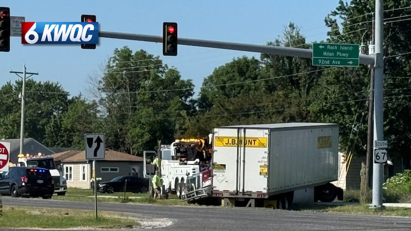 A semitruck and car crashed on US 67 at Milan Beltway, reducing traffic to one southbound lane...