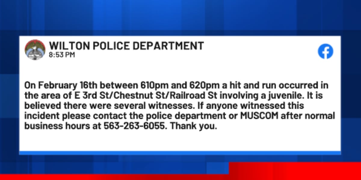 Wilton police say hit-and-run “unfortunate,” not “sinister”