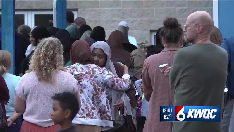 Hundreds gathered in Iowa City for an emotional vigil honoring 10-year-old Ahmed Osman and...