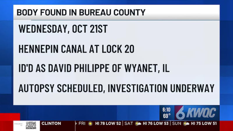 Coroner identifies 83-year-old David Philippe of Wyanet after his body was found in Hennepin...